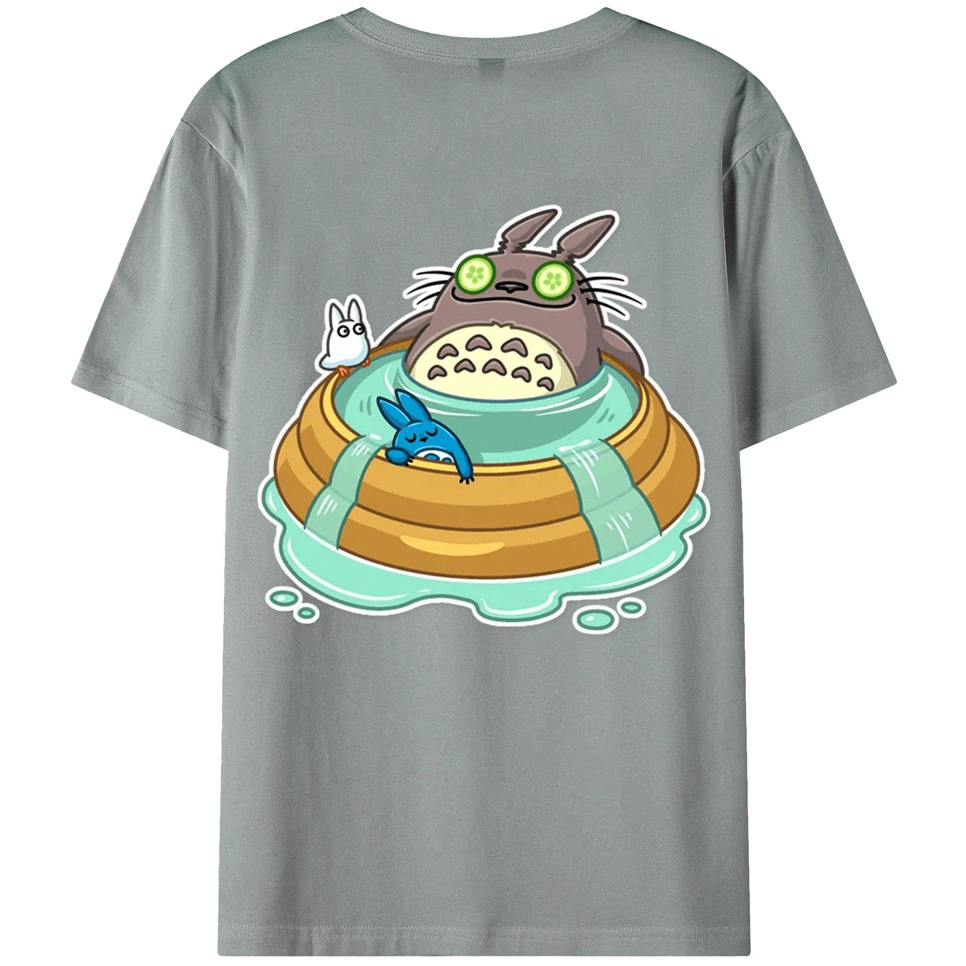 （画像用） となりのトトロ 草壁メイ 草壁サツキ My Neighbor Totoro Satsuki Kusakabe Mei Kusakabe 綿100％ メンズ半袖Tシャツ（バックプリント） 通気性